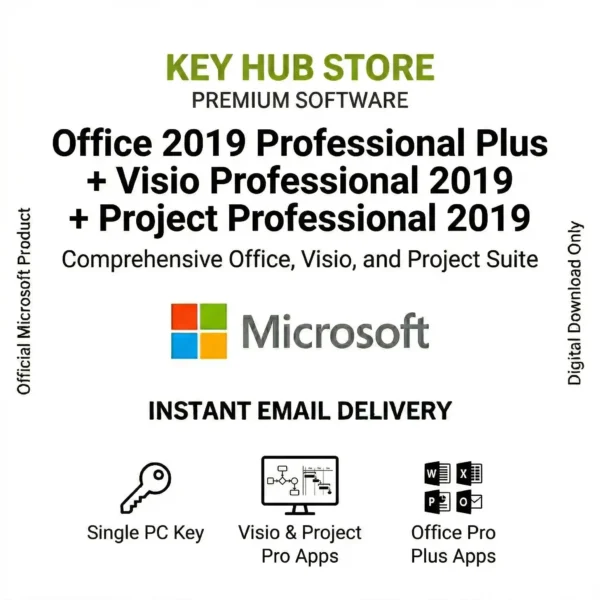 Office 2019 Professional Plus + Visio Professional 2019 + Project Professional 2019